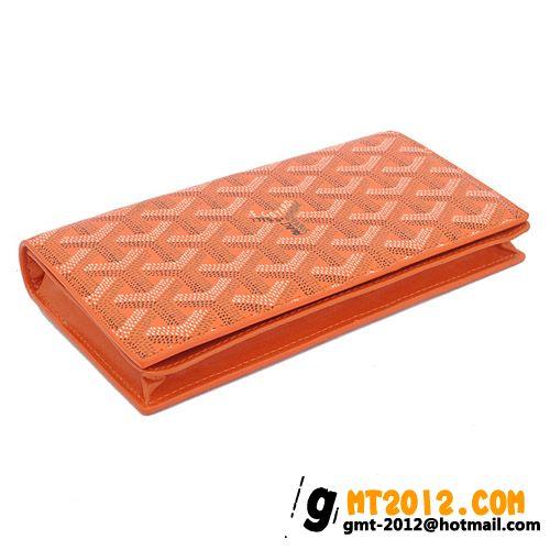 GOYARD ゴヤールスーパーコピー 二つ折り長財布 オレンジ GOYARD-082